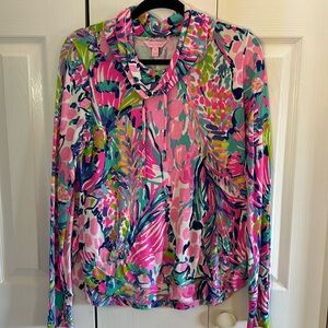 Holy Grail Lilly Pulitzer Fletcher pullover gumbo limbo Size Medium